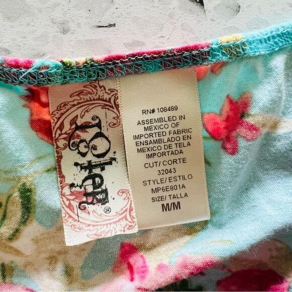 L8TER WOMEN'S Green/Red Tropical Bandeau Size Medium - Picture 3 of 4